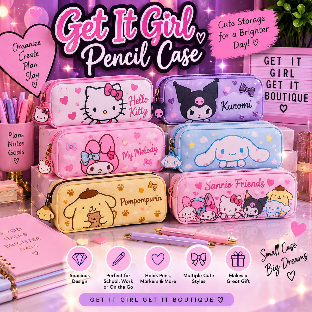 Get It Girl Pencil Poppin’ Pouch